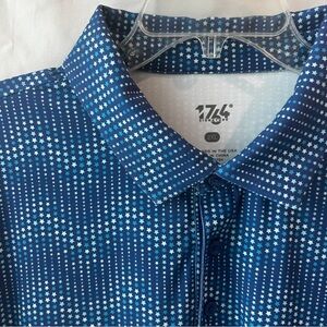 1764 Men’s XXL performance stretch golf polo all over‎ start print